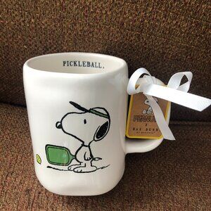NWT Rae Dunn Peanuts Snoopy Mug "Pickleball"